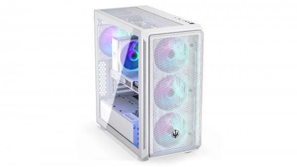 Endorfy Számítógépház - Arx 700 White ARGB (ATX /micro ATX/ITX, 1xUSB-C, 2xUSB3.0, 4x14cm LED ventilátor, ablak, fehér) (EY2A017)